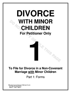 Arizona Divorce Petition with Minor Children