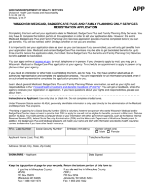 Wisconsin Medicaid Registration Application
