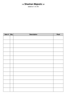 Cigarette Inventory Form