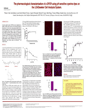 The pharmacological characterisation of a GPCR using pH sensitive cyanine dyes on