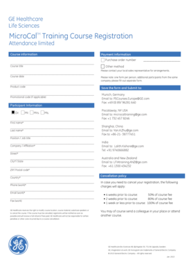 GE Healthcare Training Course Registration