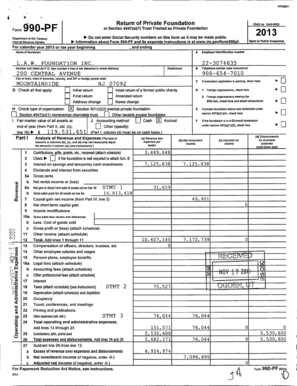 Form 990 PF 2013