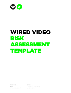 Risk assessment template - Sample risk assessment form - Wired Video Production - wiredvideo