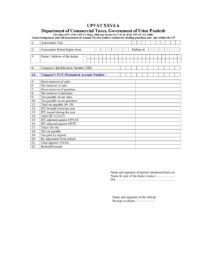 UPVAT XXVI-A Annual Tax Return