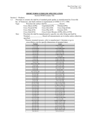 Ceramic Tile Installation Specification