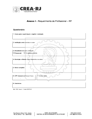 Requerimento de Profissional