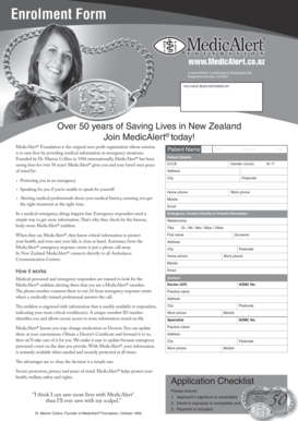 MedicAlert Enrolment Form