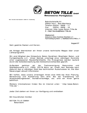 Betonhorn bad meinberg form