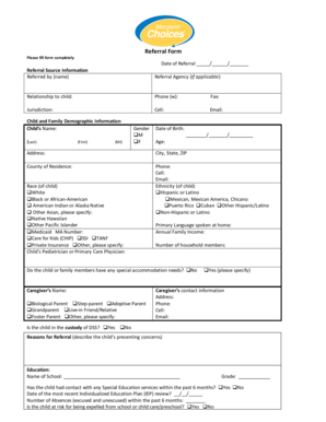 Child Referral Form