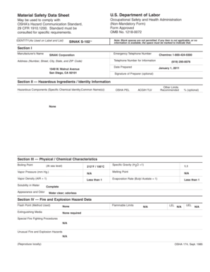 Material Safety Data Sheet