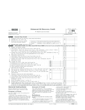 IRS Form 8830 Enhanced Oil Recovery Credit