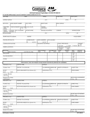 Employment Application Form