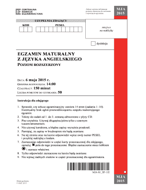 Polish Matura Exam English Language Test