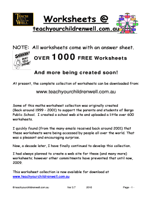 Math Worksheets for Kids