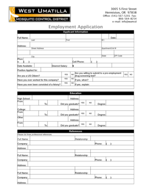 Employment Application Form