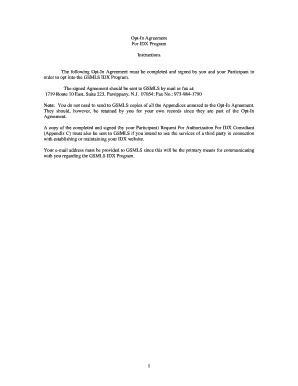 Opt-In Agreement for GSMLS IDX Program