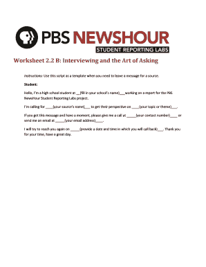 PBS NewsHour Student Reporting Labs Interview Request