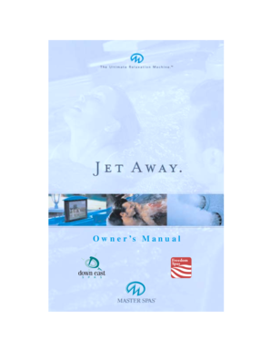 Master Spas Owner's Manual
