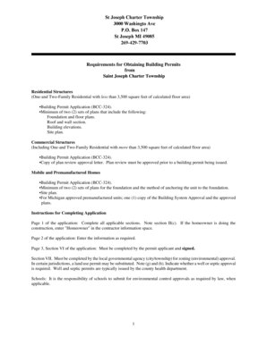 Michigan Building Permit Application