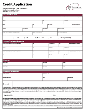 Credit Application Form
