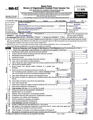 Form 990-EZ Tax Return