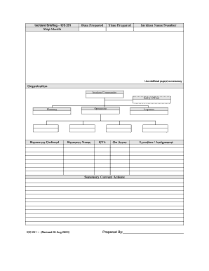 Incident Briefing and Debriefing Checklists