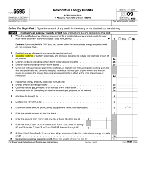 IRS Form 5695 Residential Energy Credits