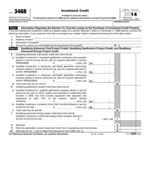 IRS Form 3468 Investment Credit