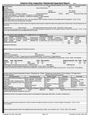 Exterior-Only Inspection Residential Appraisal Report