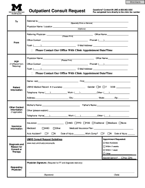 Outpatient Consult Request Form