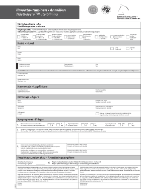 Dog Show Registration Form