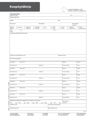 Finnish Dog Trial Record Form