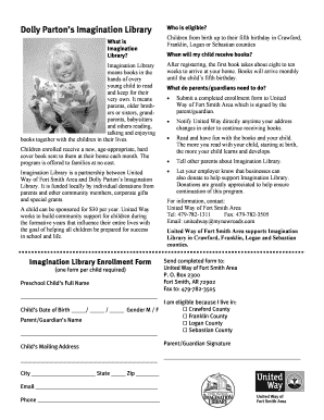 Imagination Library Enrollment Form