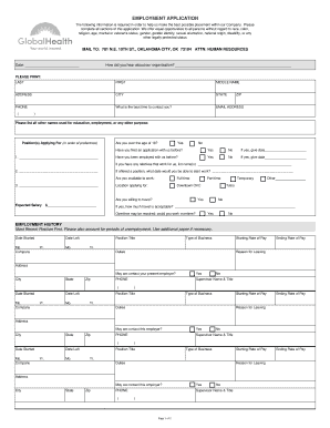 Employment Application Form