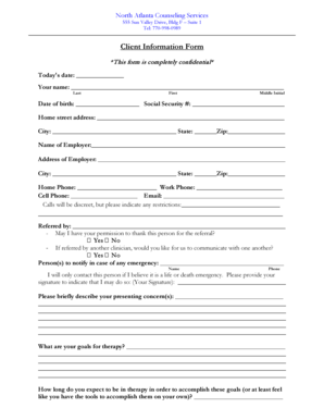 Client Information Form