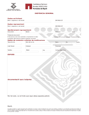 General Instance Form