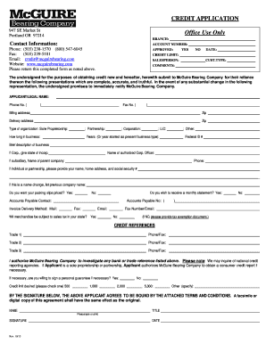 Credit Application Form
