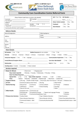 Community Care Coordination Centre Referral Form
