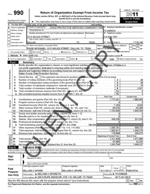 Form 990 Tax Return for Nonprofits