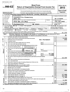 Form 990-EZ 2013