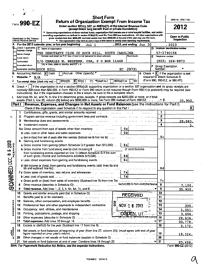 Form 990-EZ Exempt Organization Tax Return
