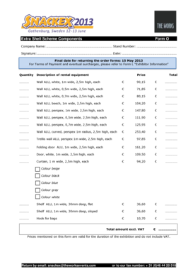 Non compete agreement template - Form O - The Works Events BV