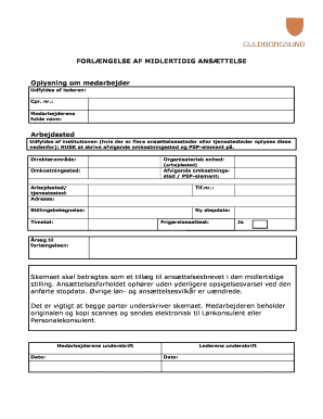 Extension of Temporary Employment Agreement