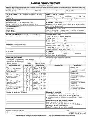 Patient Transfer Form