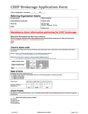 CEEP Brokerage Application Form