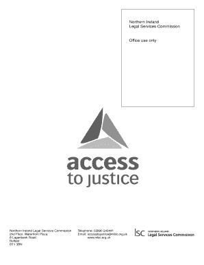 Northern Ireland Legal Aid Application Form CO1