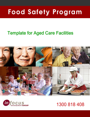 Aged Care Food Safety Program Template
