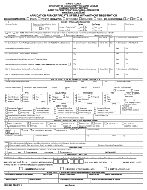 Florida Certificate of Title Application