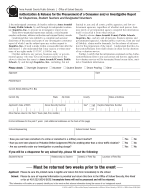 Authorization Release for Background Check