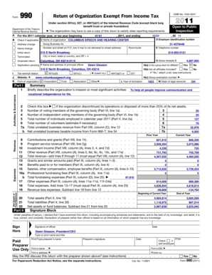 Form 990 Return of Organization Exempt From Income Tax
